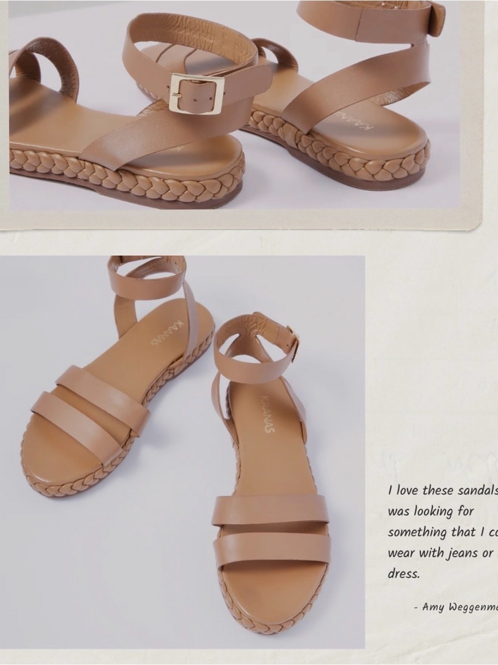 Kaanas Women Sandals Caramel NWT NWB SIZE 7 - Picture 12 of 16